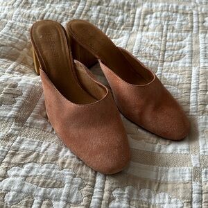 Madewell suede block heel mules - 9.5